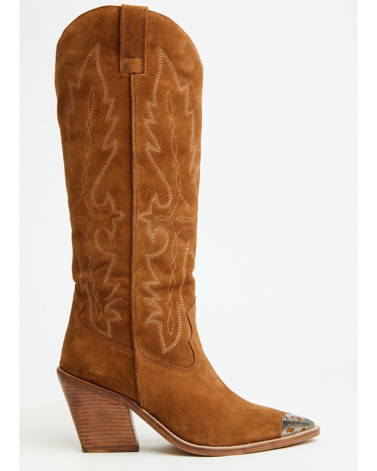 Image #2 - Idyllwind Women's Silver Spur Suede Tall Western Boots - Round Toe, Cognac, hi-res