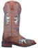 Laredo Women's Aquarius Sequin Western Boots - Broad Square Toe, Brown/blue, hi-res