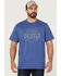 Image #1 - Brothers and Sons Men's Designated Drinker Graphic Short Sleeve T-Shirt, Blue, hi-res
