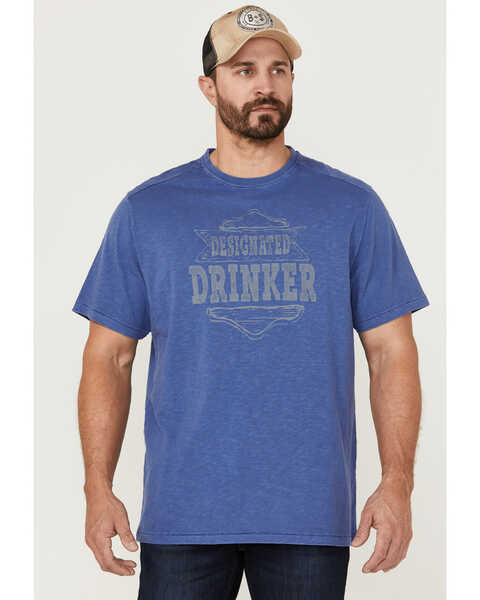 Brothers & Sons Men's Designated Drinker Graphic Short Sleeve T-Shirt , Blue, hi-res