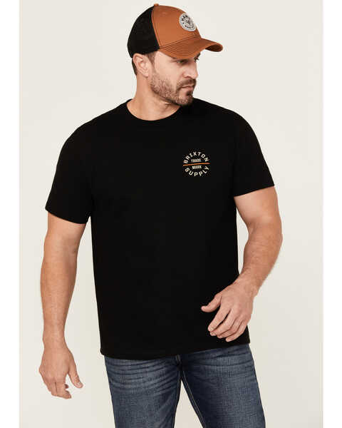Brixton Men's Oath Logo Short Sleeve Graphic T-Shirt , Black, hi-res