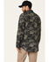 Panhandle Men's Camo Print Performance Long Sleeve Pearl Snap Western Shirt , Olive, hi-res