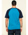 Hawx Men's Teal Midland Short Sleeve Baseball Work T-Shirt , Teal, hi-res