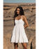 Image #1 - Shyanne Women's Tiered Tie-Back Mini Dress, White, hi-res