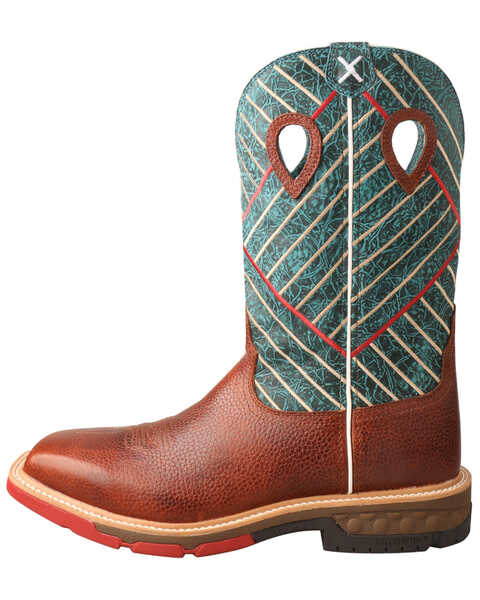 Image #3 - Twisted X Men's CellStretch Western Work Boots - Alloy Toe, Cognac, hi-res