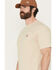 Image #2 - Carhartt Men's Loose Fit Heavyweight Logo Pocket Work T-Shirt, Cream, hi-res