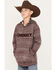 Image #2 - Hooey Boys' Space Dye Embroidered Logo Hooded Sweatshirt, Burgundy, hi-res