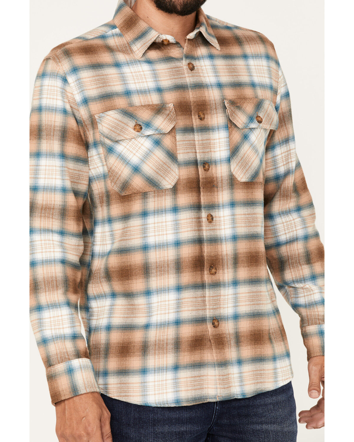 Image #3 - Pendleton Men's Burnside Large Plaid Print Button-Down Western Flannel Shirt, , hi-res