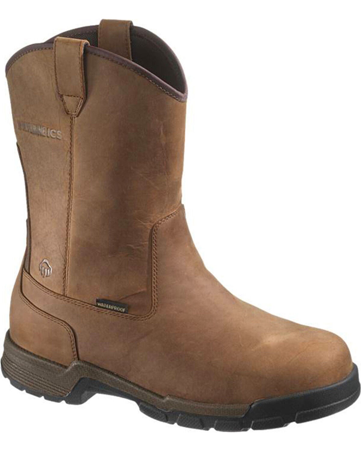 Wolverine Men's Gear EH Waterproof Wellington Boots - Composite Toe, Brown, hi-res