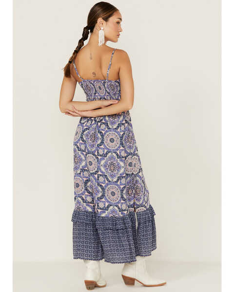 Image #3 - Angie Women's Large Geo Print Midi Dress, Blue, hi-res
