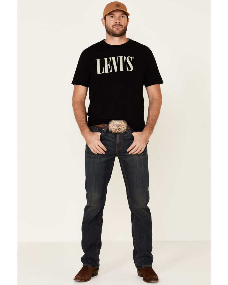 Levi's Men's Black Serif Logo Graphic T-Shirt , Black, hi-res