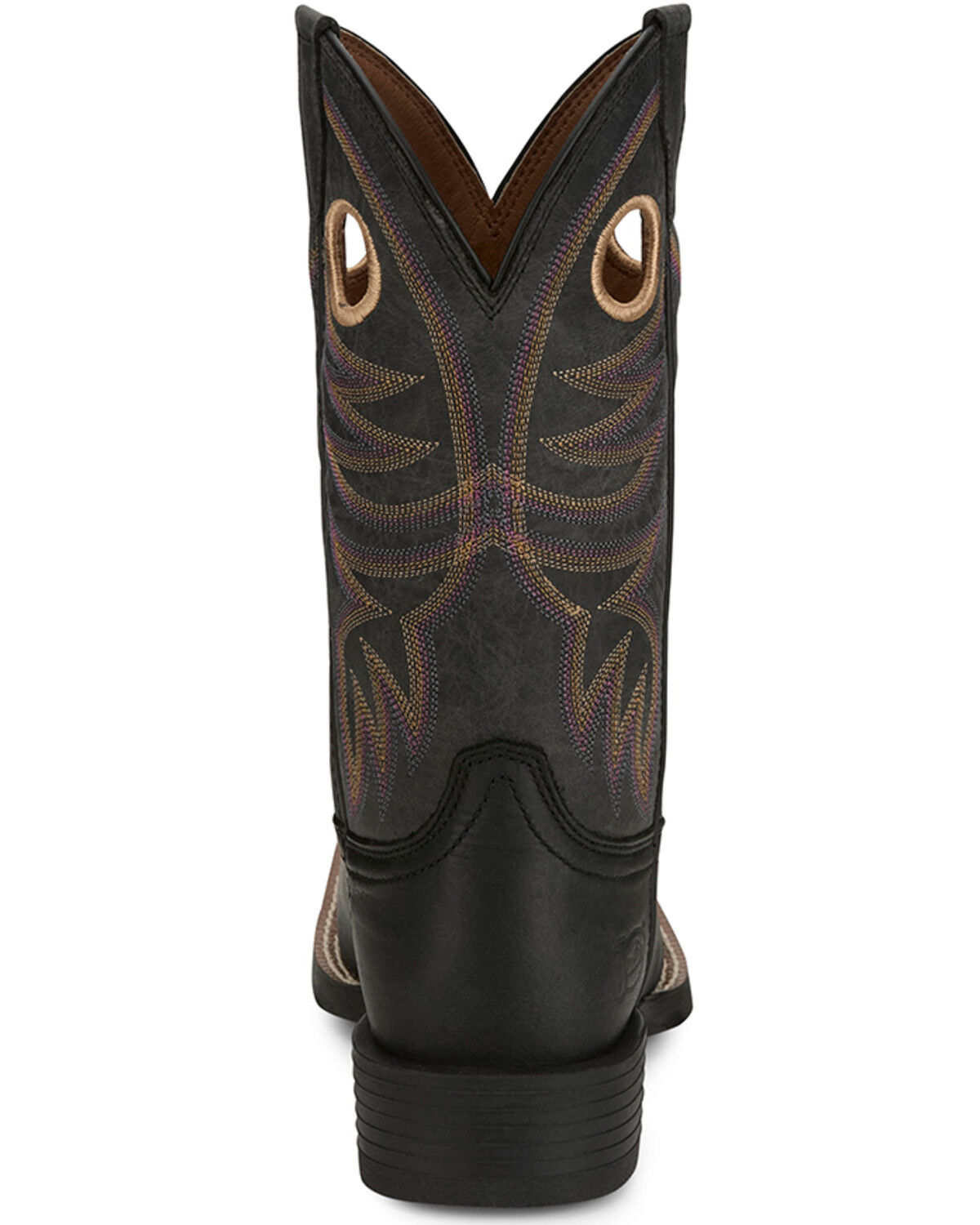 Image #5 - Justin Women's Demeter Western Boots - Broad Square Toe, Black, hi-res