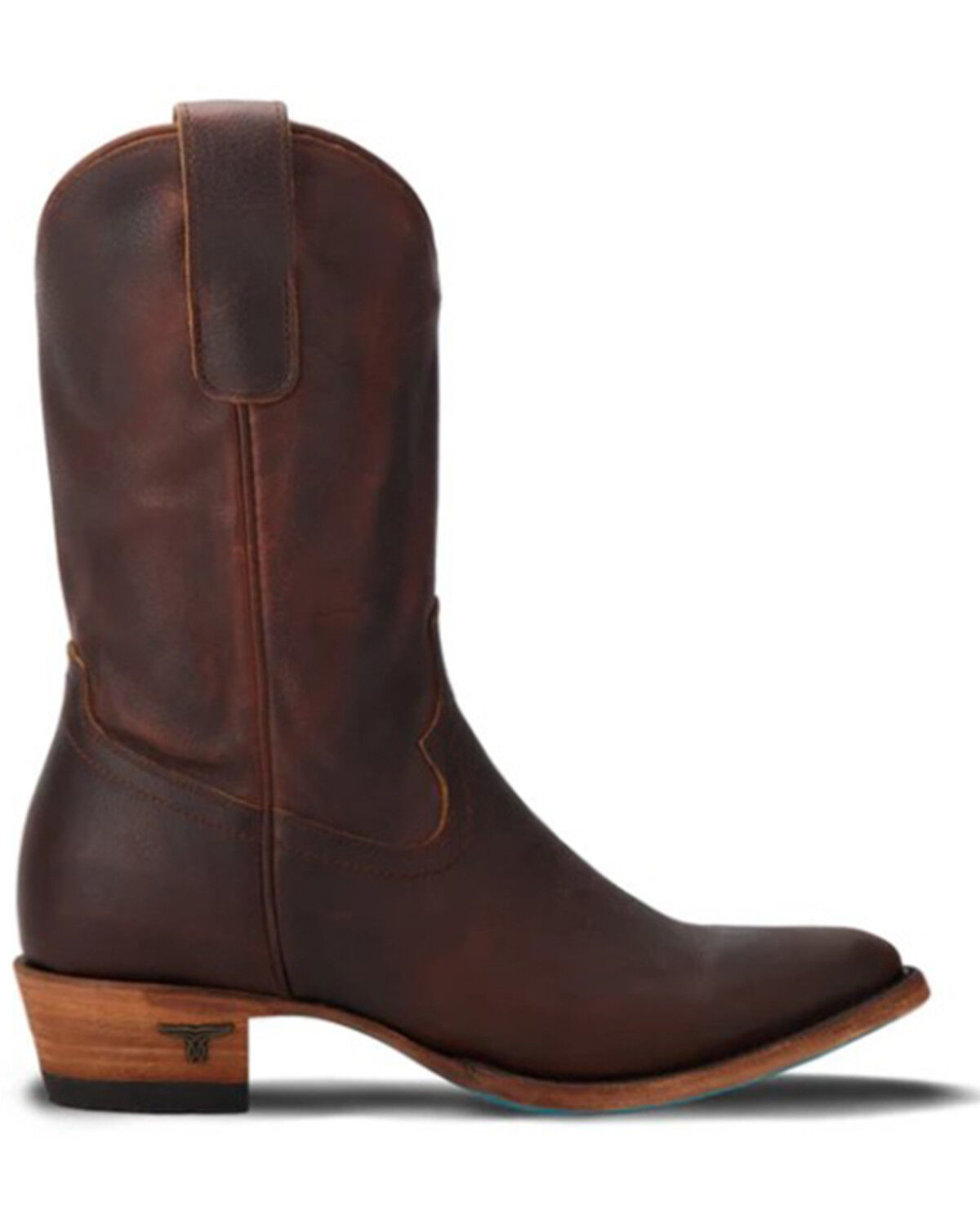 Image #2 - Lane Women's Plain Jane Midi Western Boots - Round Toe, Cognac, hi-res
