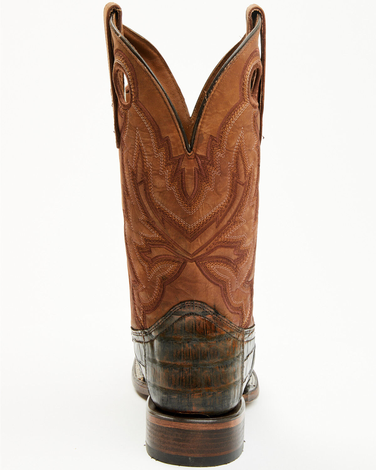 Image #5 - Corral Men's Exotic Caiman Western Boots - Broad Square Toe, Black, hi-res