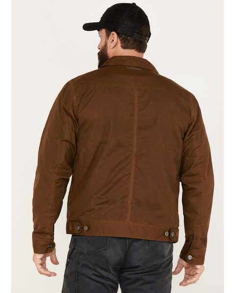 Image #4 - Dakota Grizzly Men's Colt Trucker Flannel Lined Jacket, Brown, hi-res