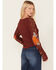 Image #4 - Free People Women's Amara Floral Print Long Sleeve Top, Wine, hi-res
