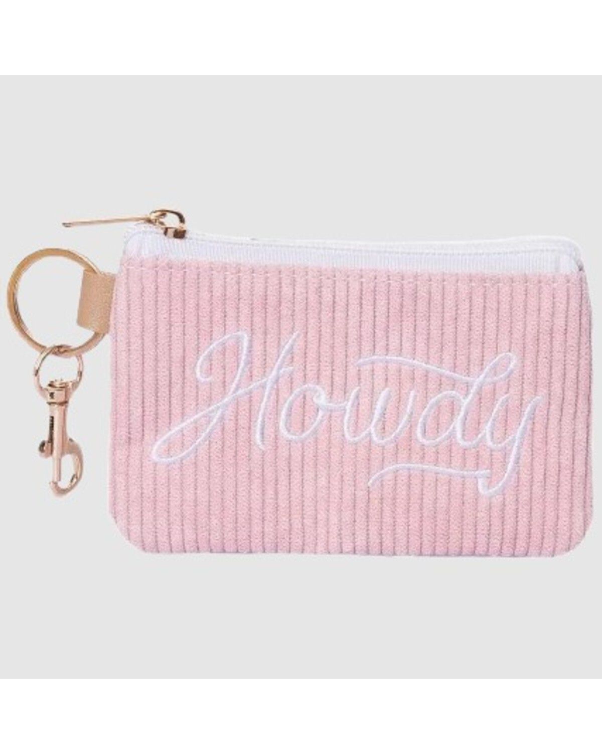 Image #1 - Totalee Gift Women's Howdy Corduroy Wallet, Pink, hi-res