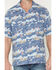 Image #3 - Wrangler Men's Coconut Cowboy Conversation Print Short Sleeve Snap Western Shirt, Blue, hi-res