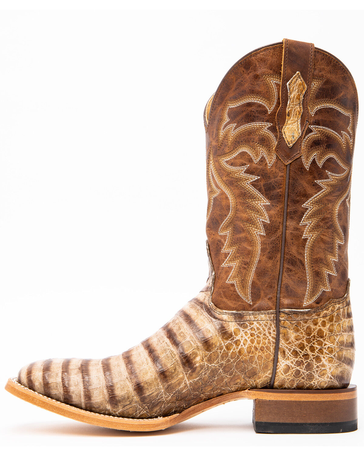 square toe caiman boots