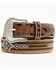 Image #1 - Cody James Men's Austin Southwestern Print Embroidered and Tooled Belt, Brown, hi-res