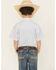Image #4 - Ely Walker Boys' Geo Print Short Sleeve Snap Western Shirt, White, hi-res
