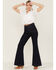 Image #4 - Wild Moss Women's Puff Sleeve Shadow Plaid Print Button Front Blouse, White, hi-res