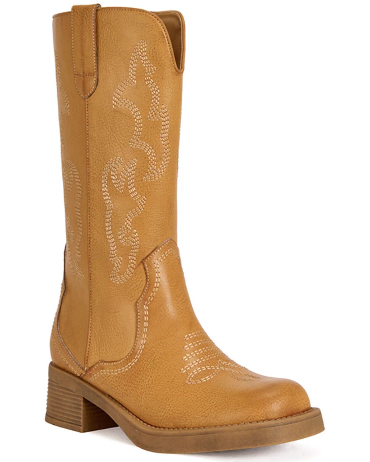Image #1 - Azalea Wang Women's Mariana Western Boots - Square Toe, Tan, hi-res
