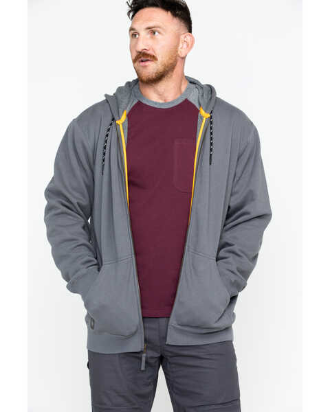 Image #1 - Hawx Men's Zip-Front Hooded Work Jacket , Charcoal, hi-res