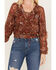 Image #3 - Idyllwind Women's McCoy Meshed Lace-Up Top, Brown, hi-res