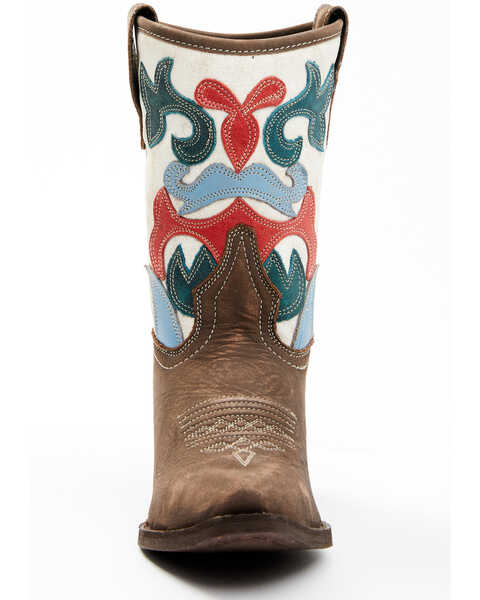 Image #4 - Laredo Women's Western Fashion Boots - Snip Toe , Cream/brown, hi-res