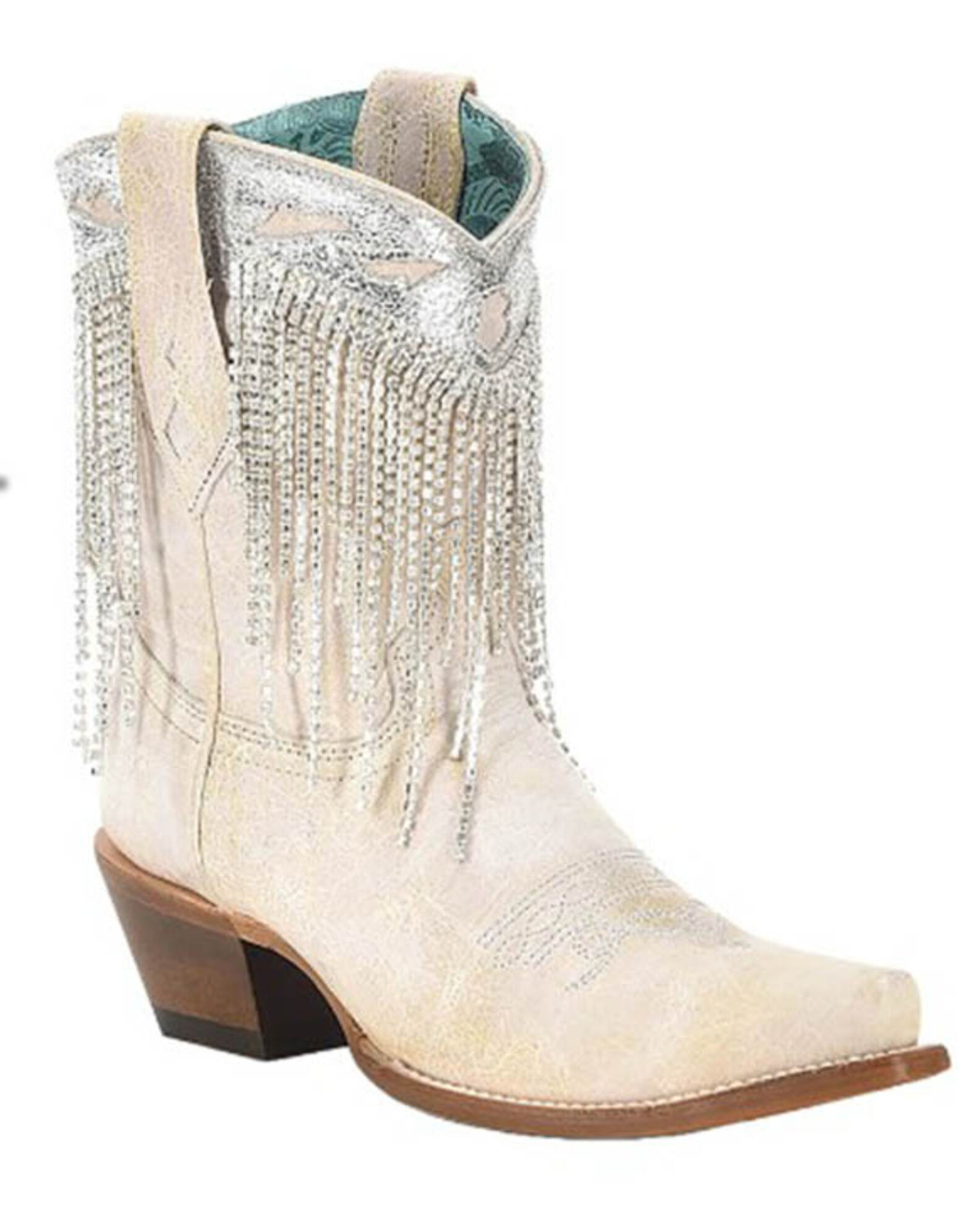 Corral Women s Crystal Fringe Overlay Western Boots Snip Toe Country Outfitter
