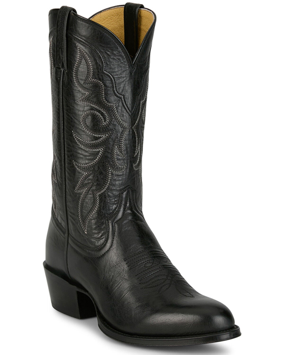 Tony Lama Men's Marco Western Boots - Round Toe, Black, hi-res
