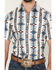 Image #3 - RANK 45® Men's Brody Southwestern Striped Short Sleeve Button-Down Stretch Western Shirt, White, hi-res