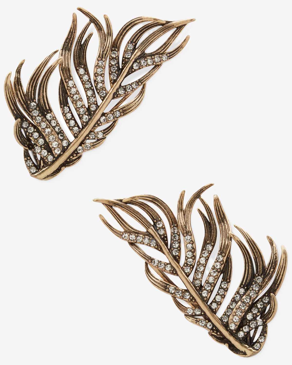 Lainey Wilson Women's Feather Collar Clips, Gold, hi-res