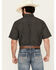 Image #4 - Ely Walker Men's Geo Print Short Sleeve Snap Western Shirt - Tall, Black, hi-res
