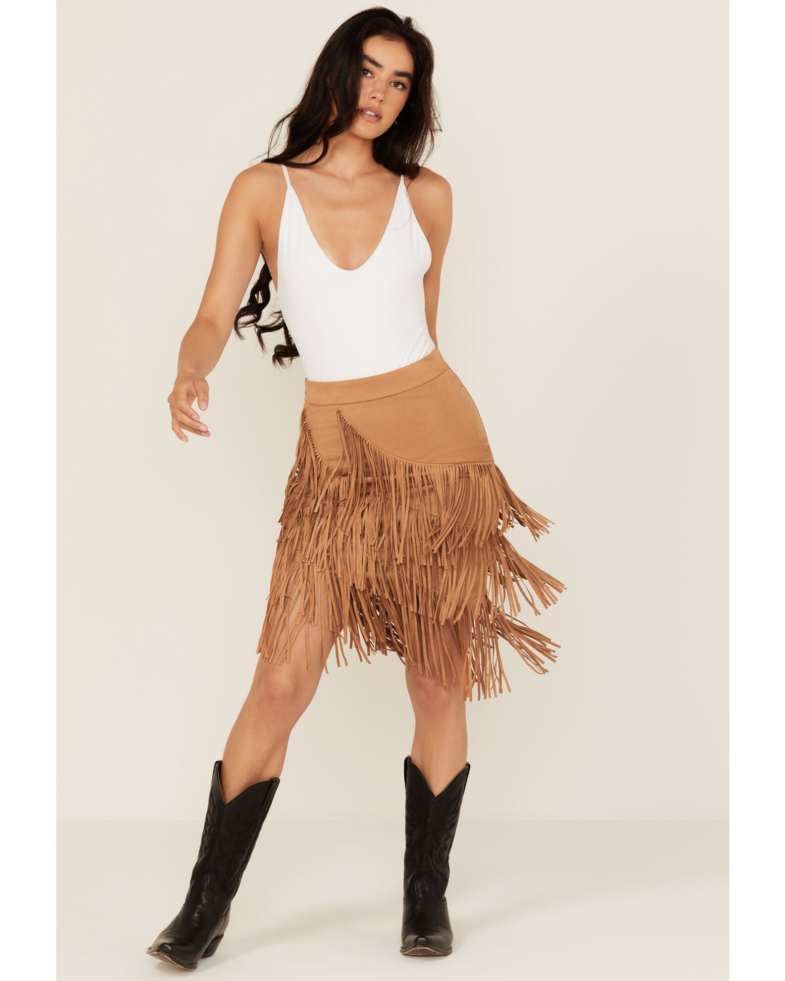 Idyllwind Women s Tina Faux Suede Fringe Mini Skirt Country Outfitter