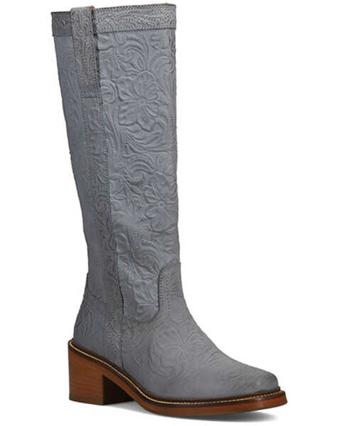 Frye Women's Kate Pull-On Boots - Square Toe , Blue, hi-res