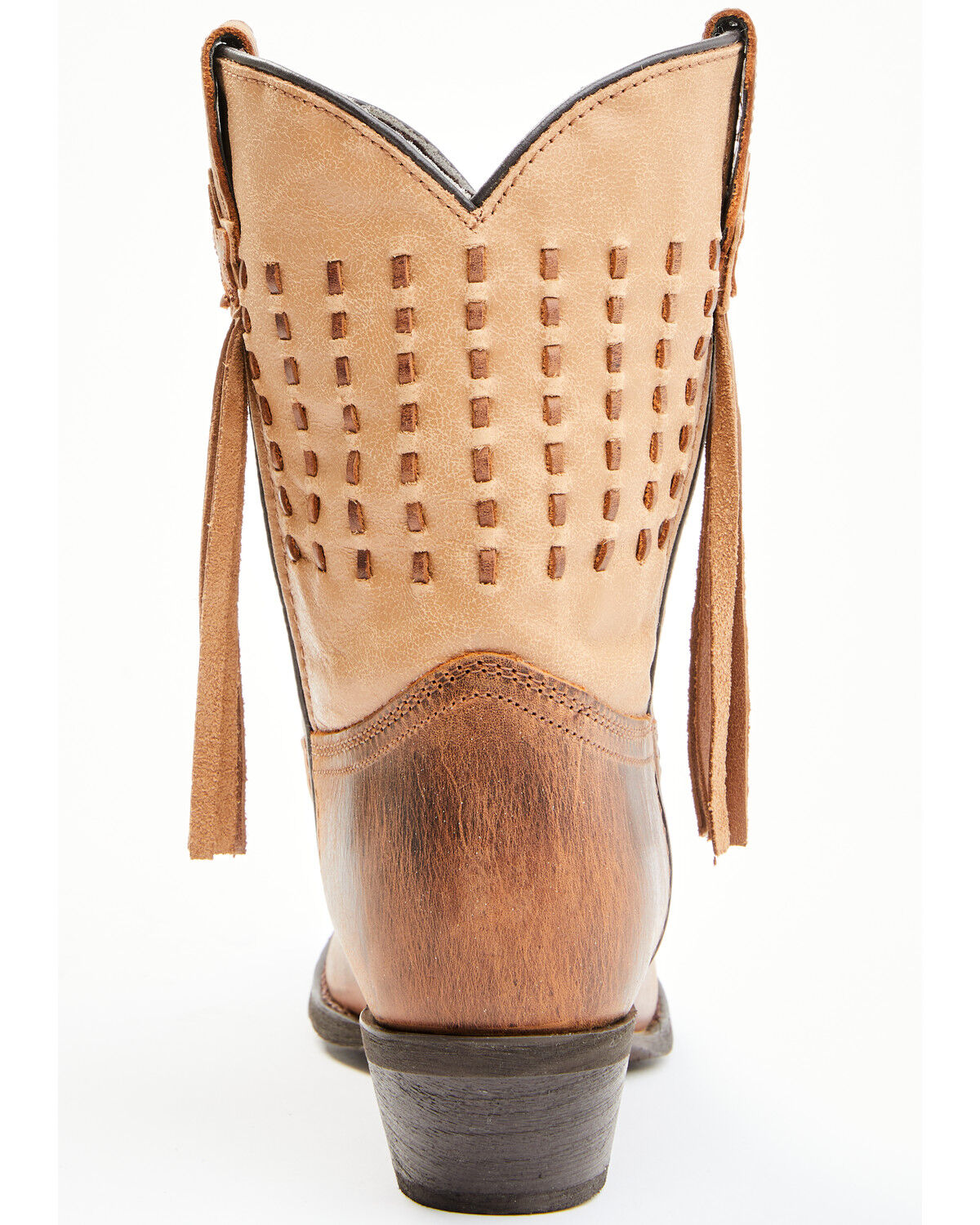 Image #5 - Laredo Women's Brown Fringe Western Performance Boots - Snip Toe, Brown, hi-res