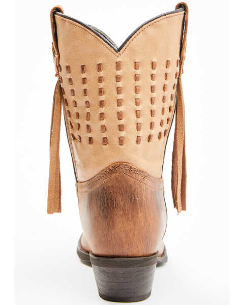 Image #5 - Laredo Women's Brown Fringe Western Performance Boots - Snip Toe, Brown, hi-res