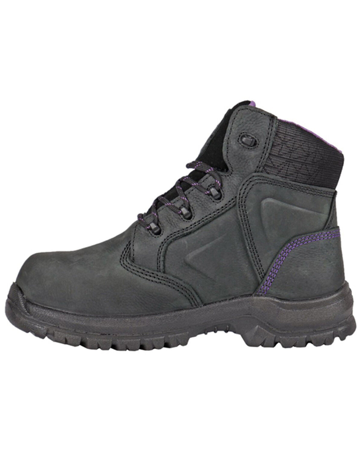Image #3 - Hoss Women's 6" Waterproof Metguard Work Boots - Composite Toe, Black, hi-res
