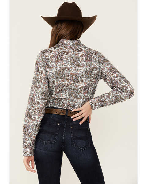 Image #4 - Cinch Women's Paisley Print Long Sleeve Button-Down Western Core Shirt , Multi, hi-res