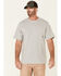 Image #1 - Hawx Men's Solid Light Gray Forge Short Sleeve Work Pocket T-Shirt - Tall, Light Grey, hi-res