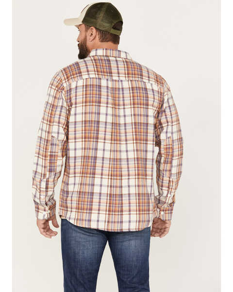 Image #4 - Brothers and Sons Men's Casual Plaid Print Long Sleeve Woven Shirt, Natural, hi-res
