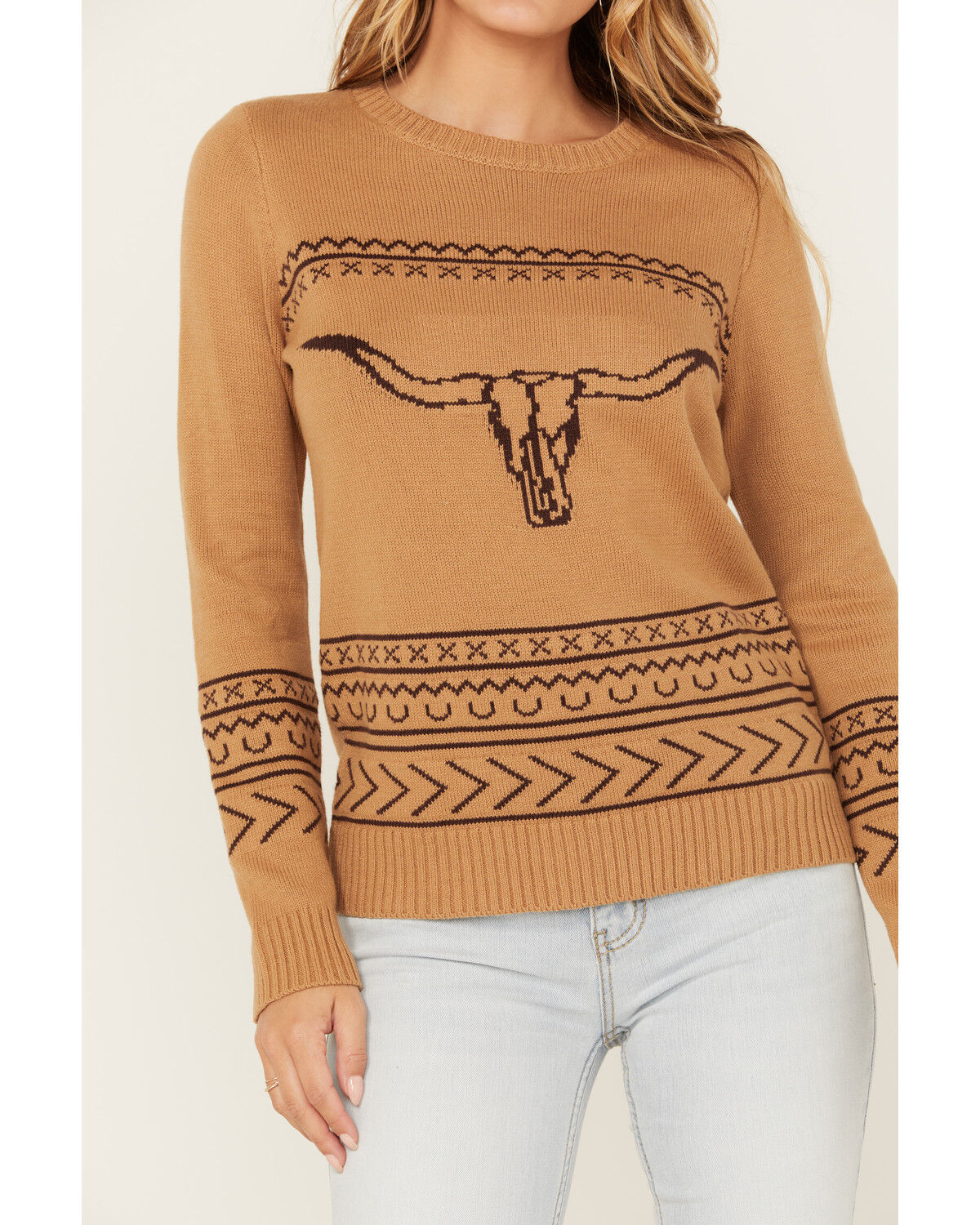 Image #3 - Cotton & Rye Women's Long Horn Sweater, , hi-res