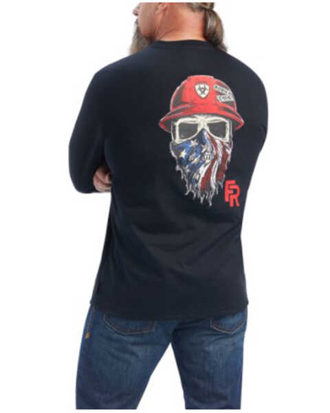 Image #2 - Ariat Men's FR Born For This Long Sleeve Graphic Work T-Shirt , Black, hi-res