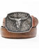 Image #1 - Cody James Boys' Longhorn Scroll Buckle Belt, Brown, hi-res