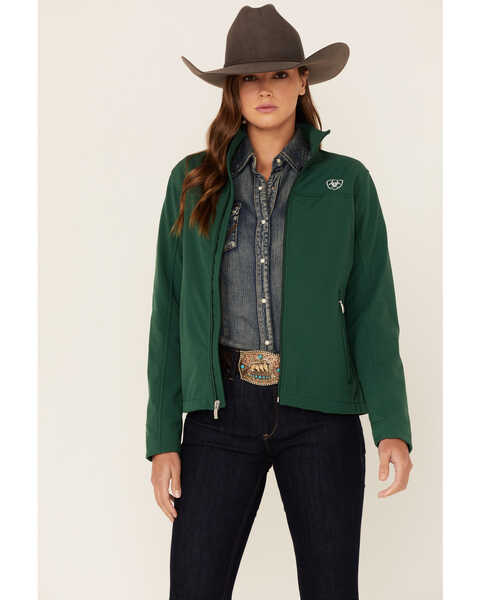 Image #3 - Ariat Women's Classic Team Mexico Softshell Jacket, Green, hi-res