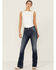 Image #1 - Shyanne Women's Celeste High Rise Bootcut Stretch Denim Jeans, Dark Wash, hi-res