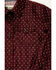 Image #2 - Cody James Toddler Boys' Williams Geo Print Long Sleeve Snap Western Shirt, Burgundy, hi-res