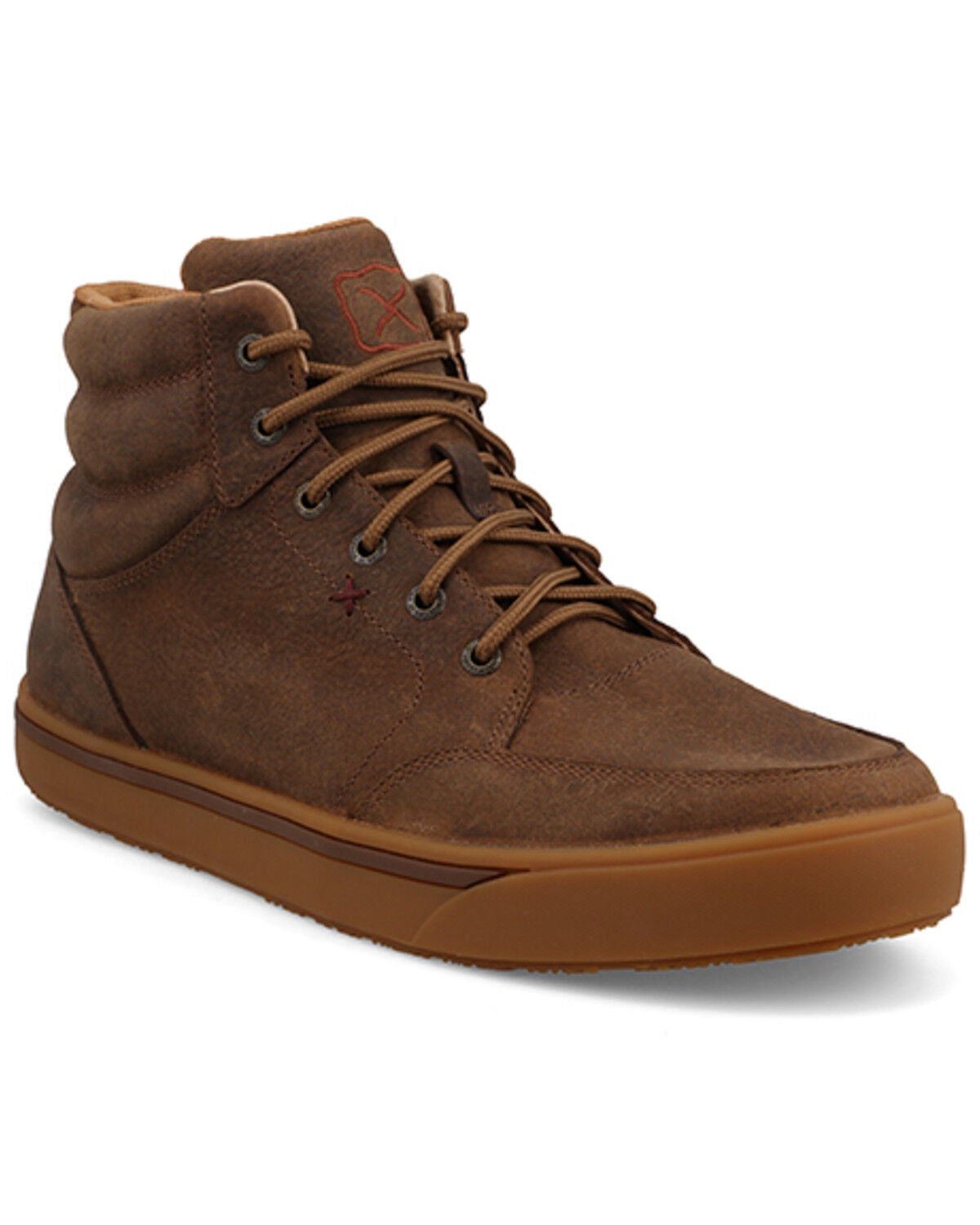 Twisted X Men's 6" Kicks Work Shoes - Soft Toe, Brown, hi-res